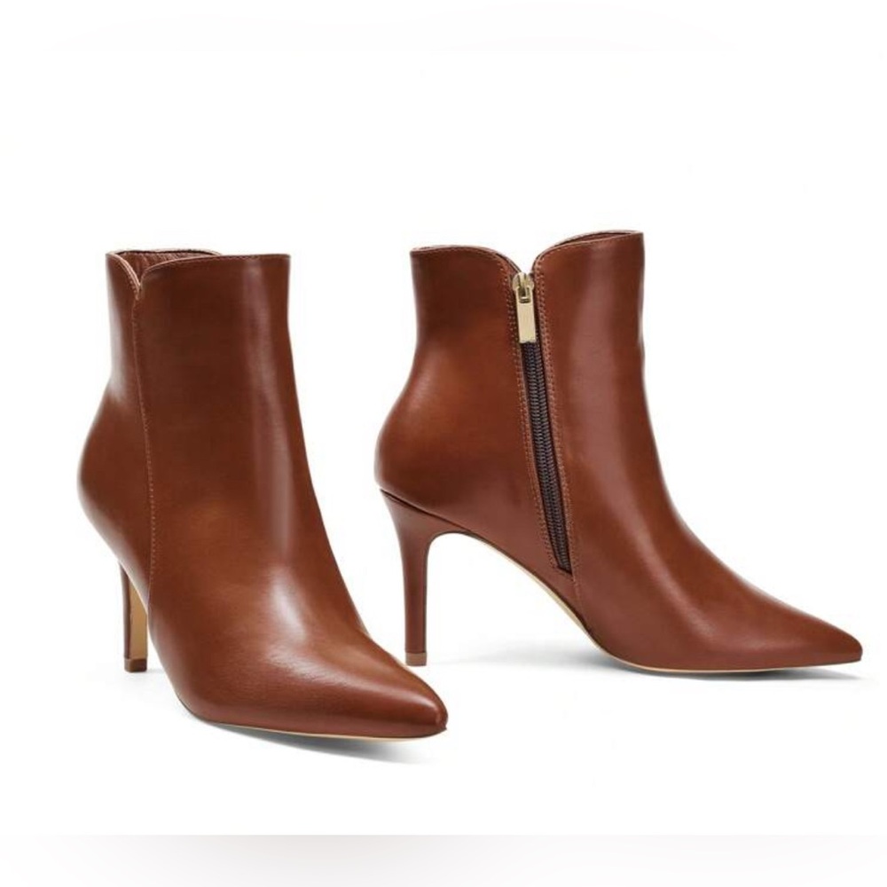 Shein chic brown heeled ankle boots